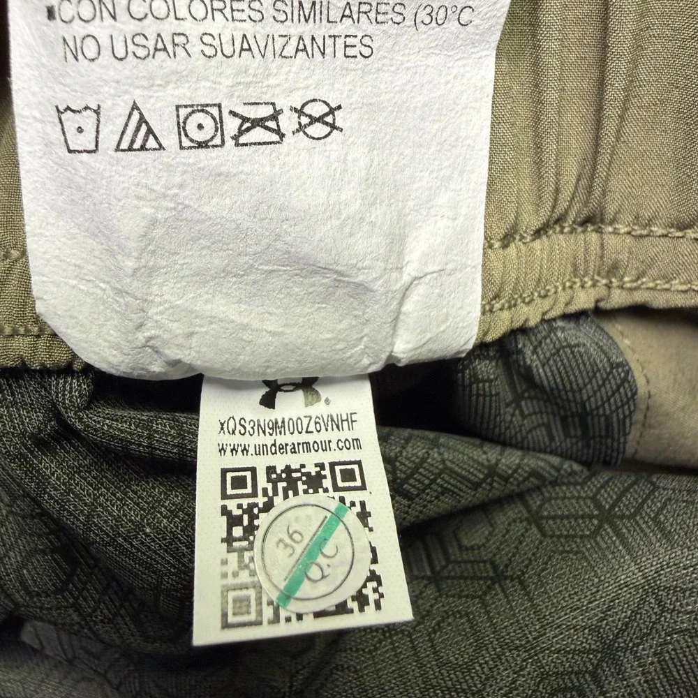 Under Armour Rush Utility Pants Mens Small Olive Green Snap Side 1366190
